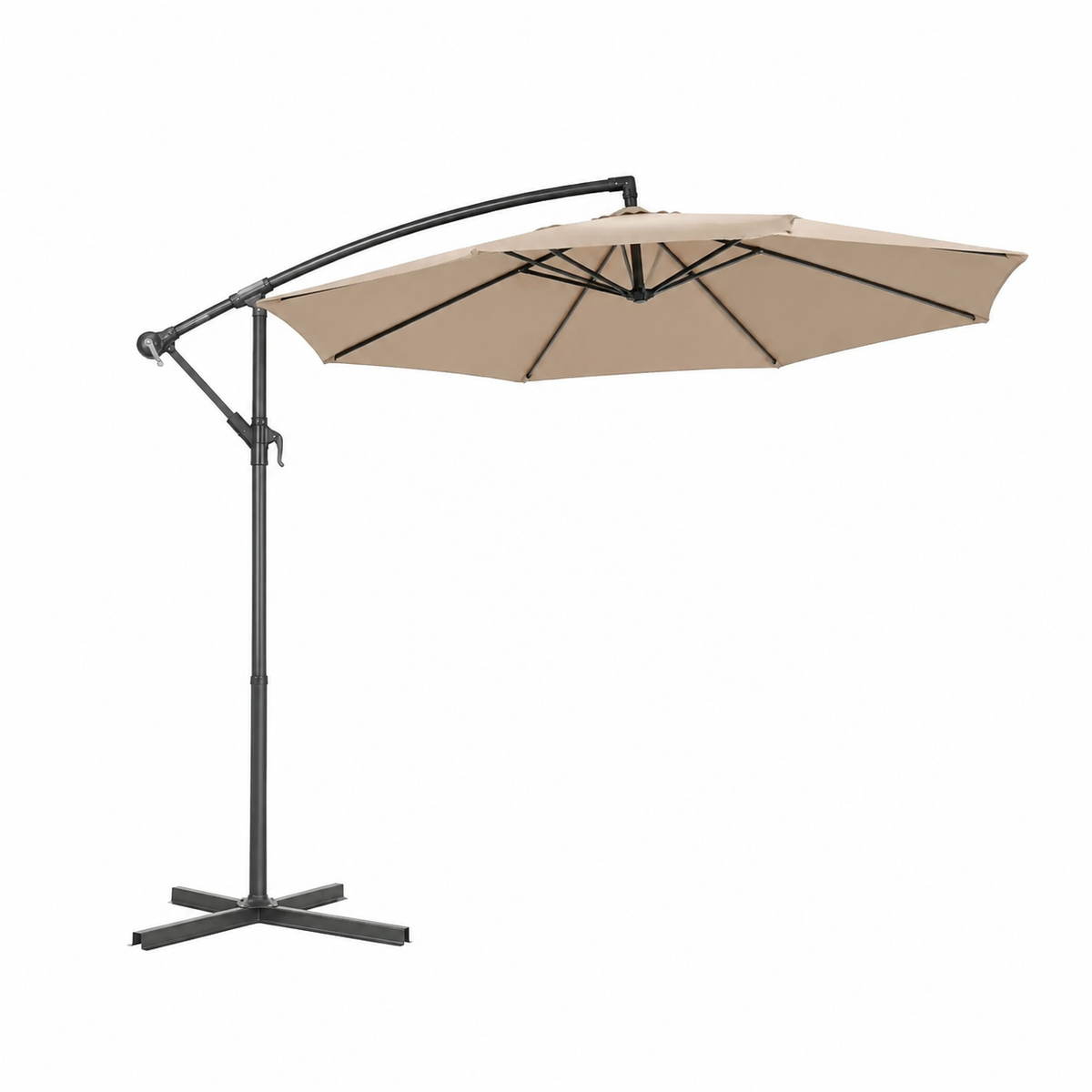 Grand parasol de jardin octogonal inclinable 3 m