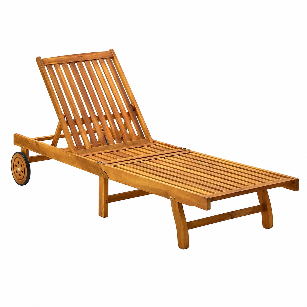 Chaise Longue en Bois Massif d'Extérieur