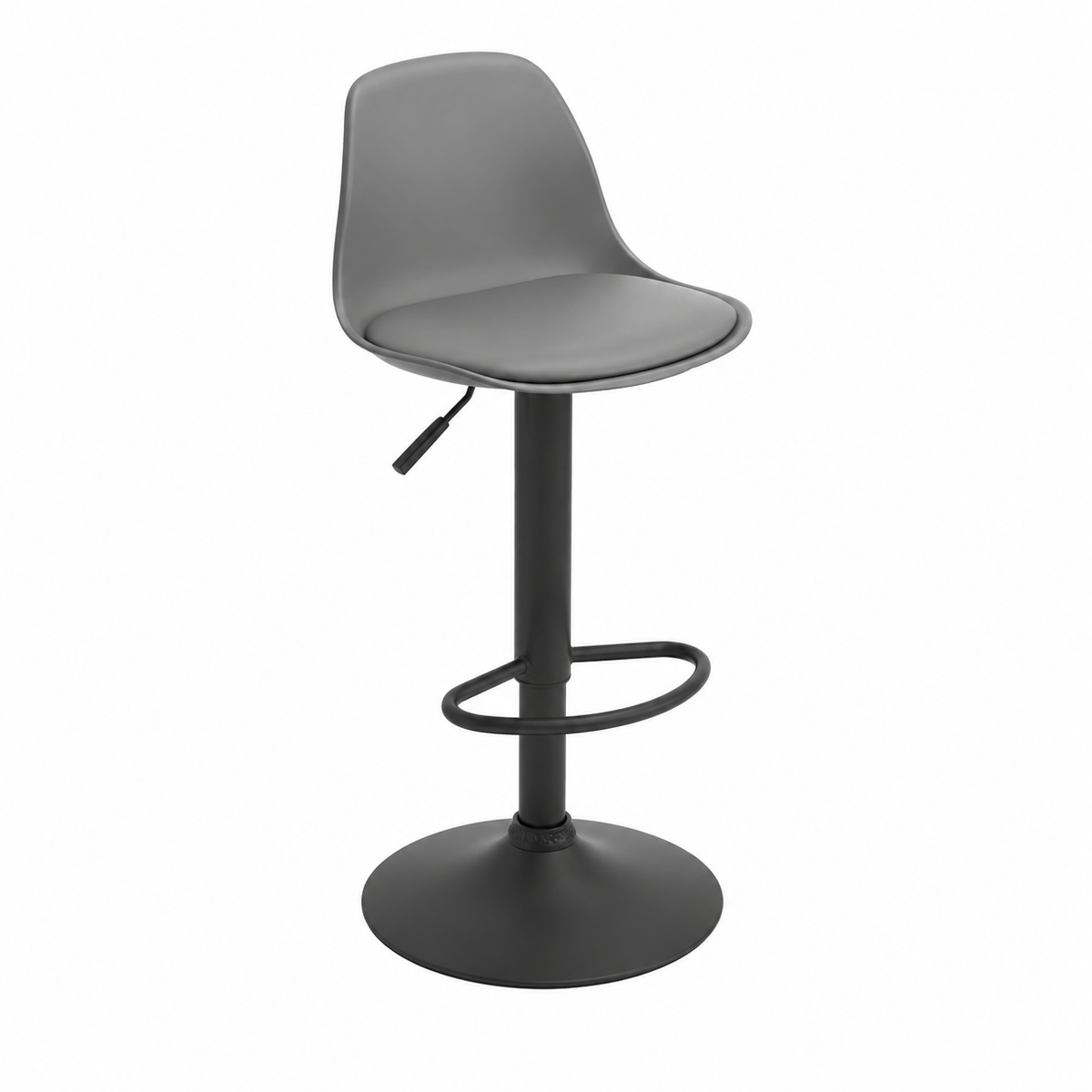 Tabourets de Bar Réglables en Similicuir Gris