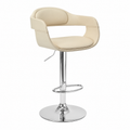 Tabouret de bar en similicuir blanc moderne