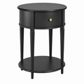 Table de chevet en bois noir avec tiroir