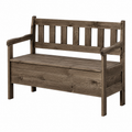 Banc de jardin avec rangement, résistant aux intempéries