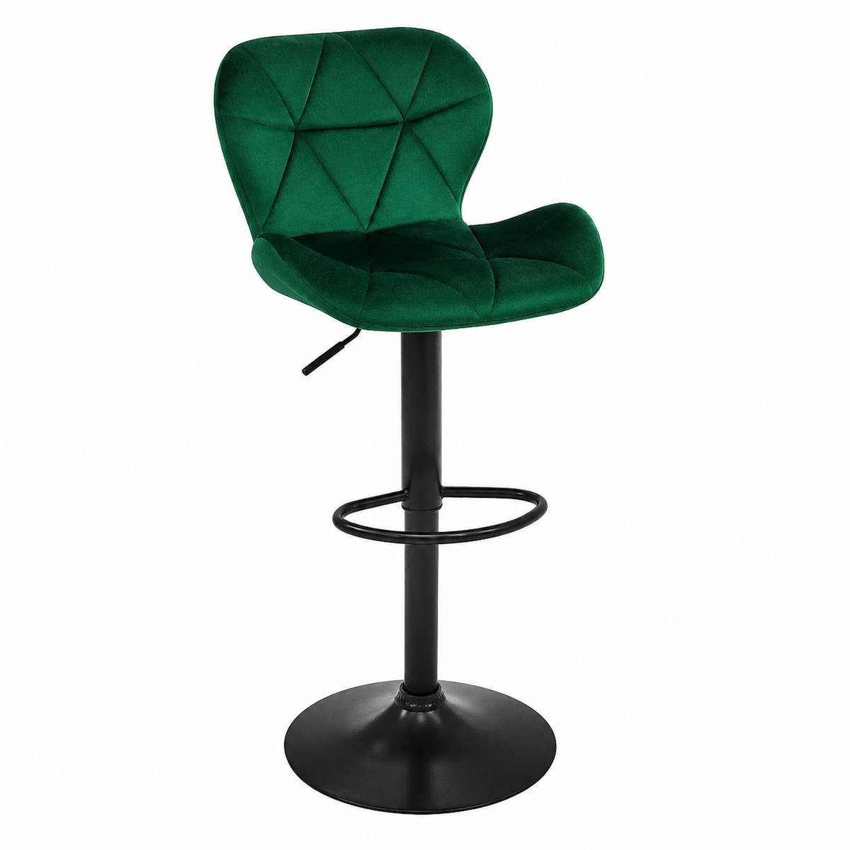 Tabourets de Bar Réglables en Hauteur en Velours, Lot de 2