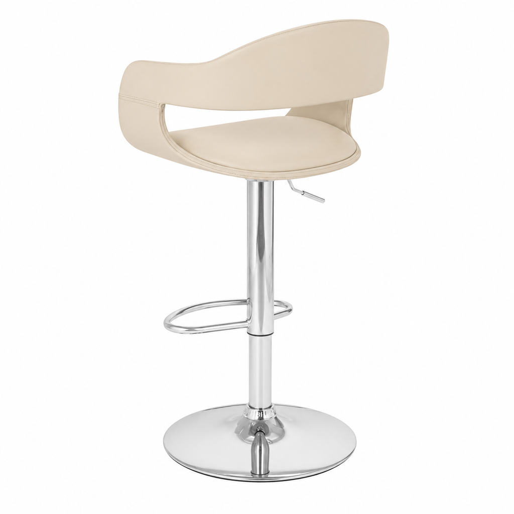 Tabouret de bar en similicuir blanc moderne