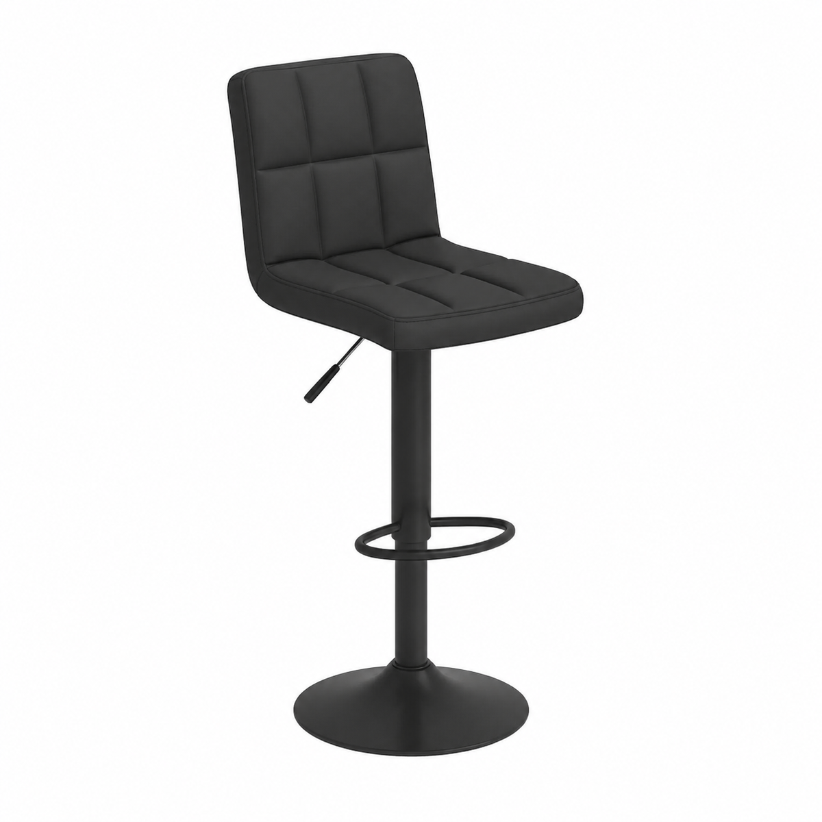 Ensemble de 2 tabourets de bar en tissu noir
