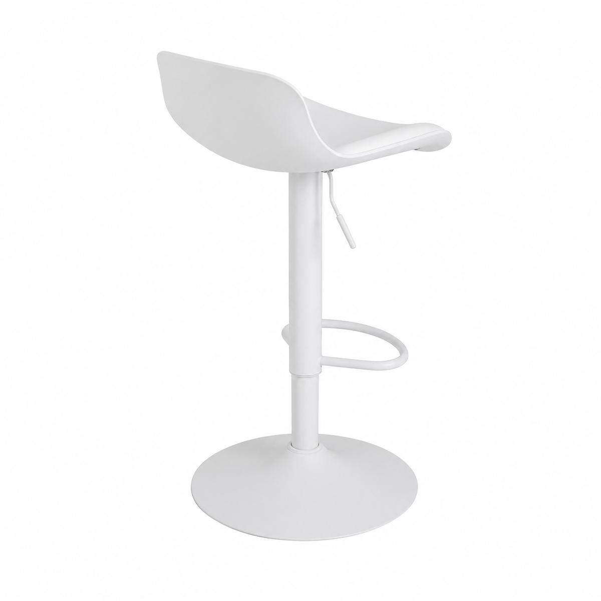 Tabouret de Bar Moderne en Similicuir Blanc