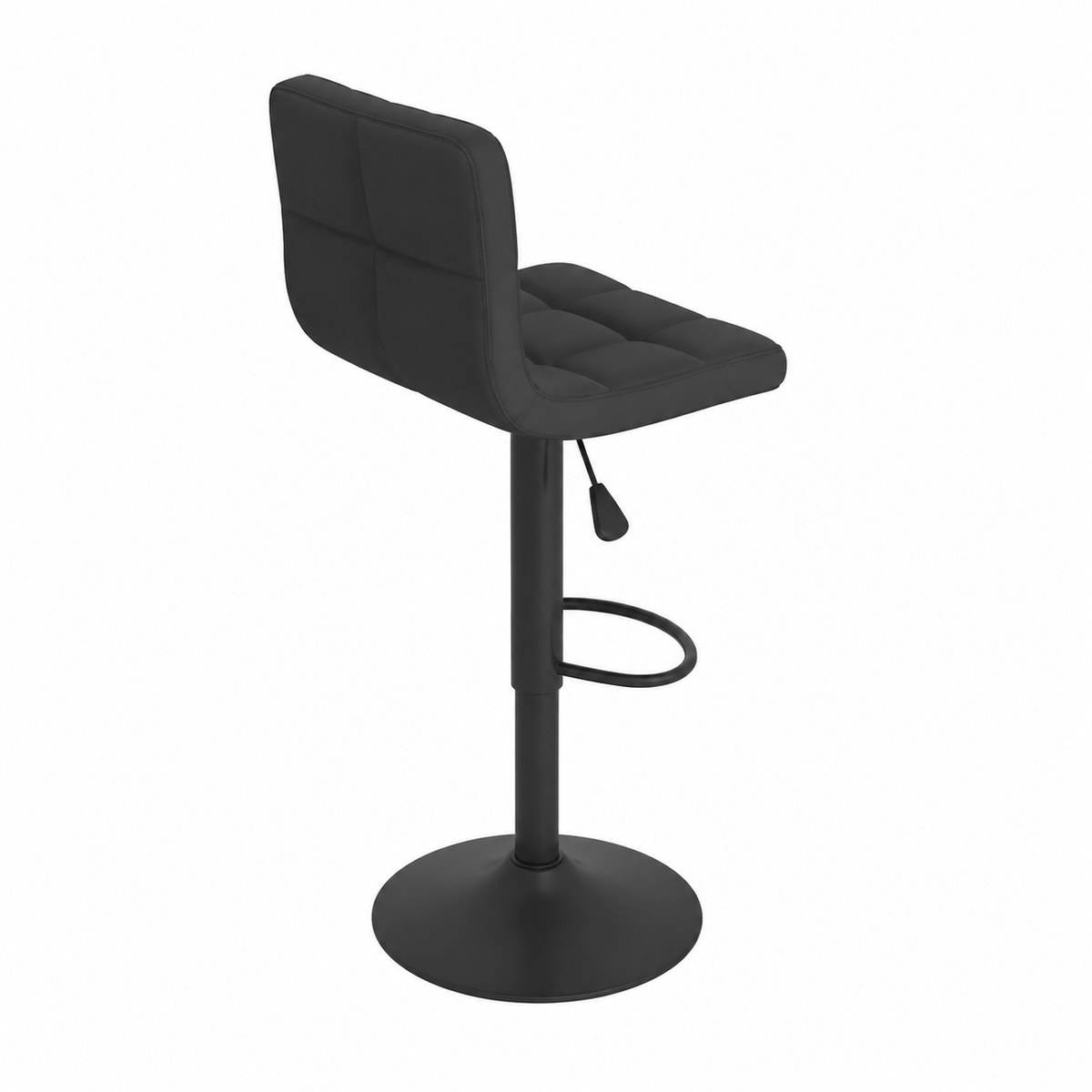 Ensemble de 2 tabourets de bar en tissu noir