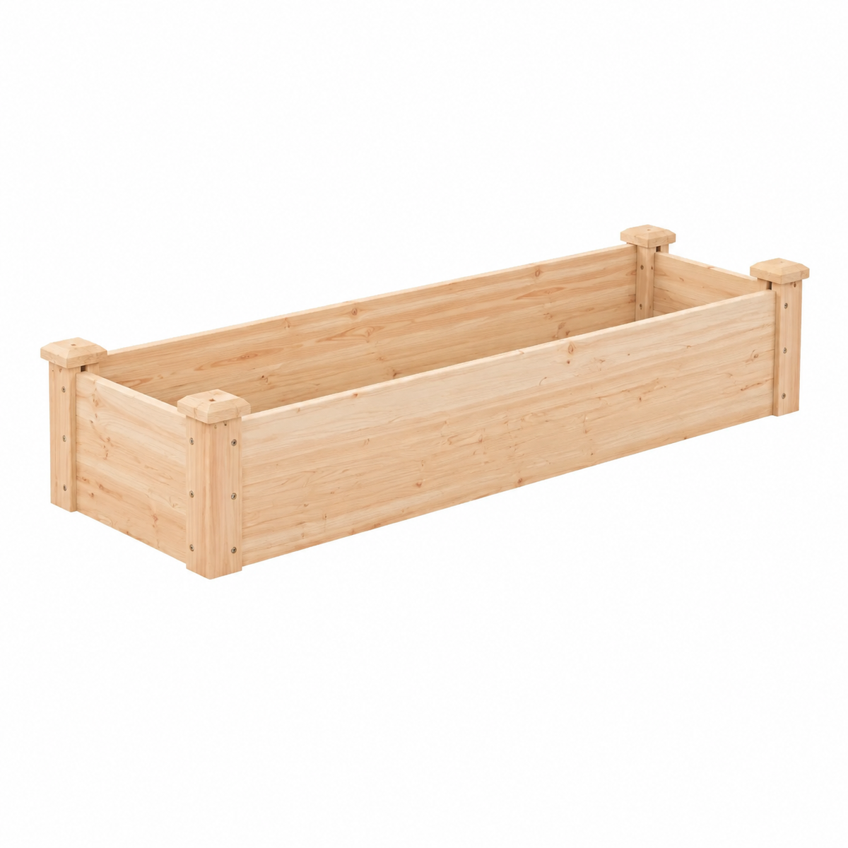 Bac à fleurs surélevé en bois de sapin 120x45x25