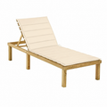 Chaise de jardin réglable avec coussin crème