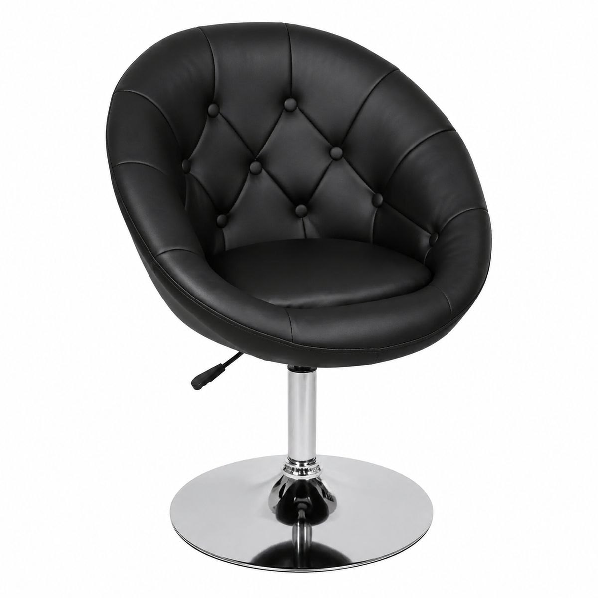 Tabouret de Bar en Similicuir Noir Élégant