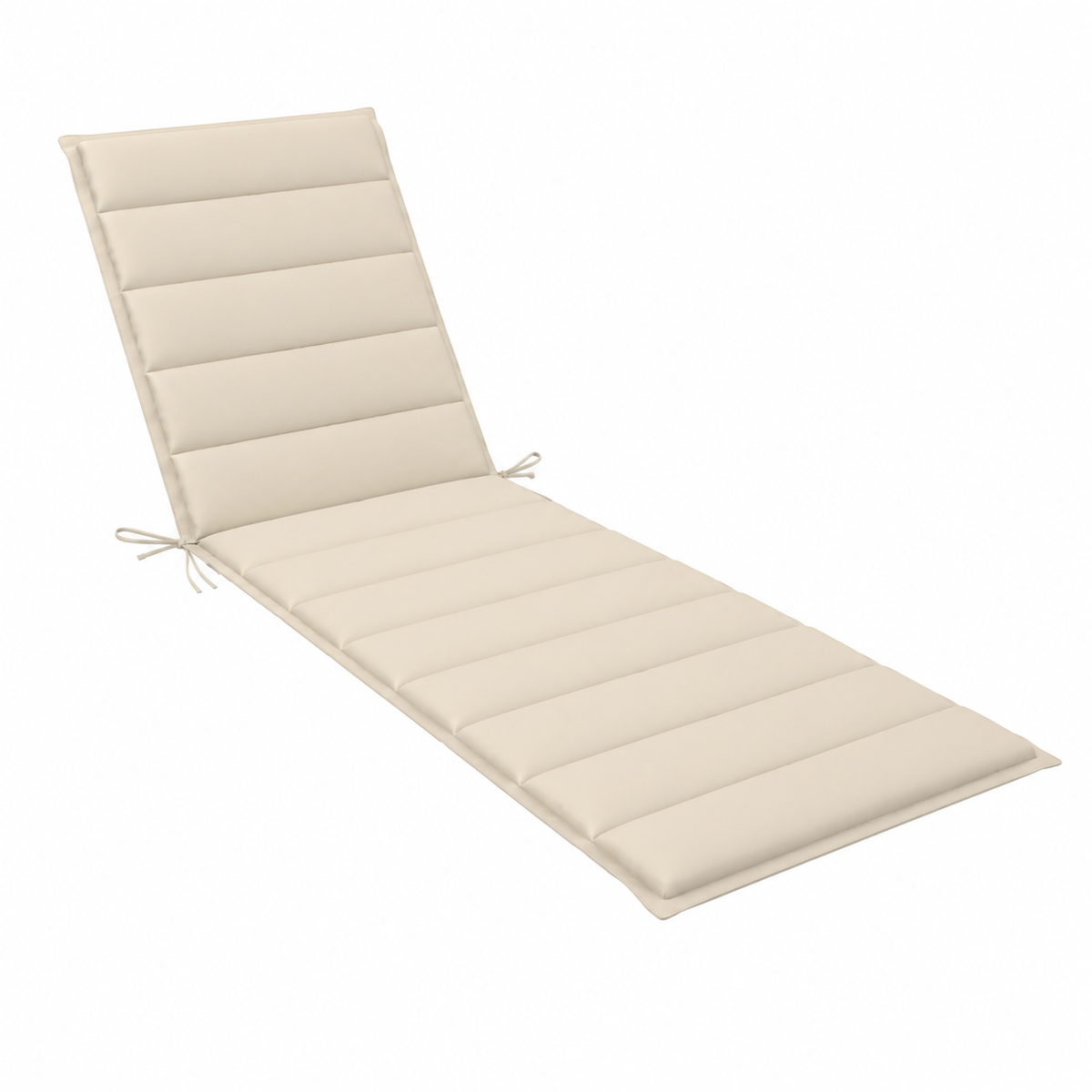 Chaise de jardin réglable avec coussin crème